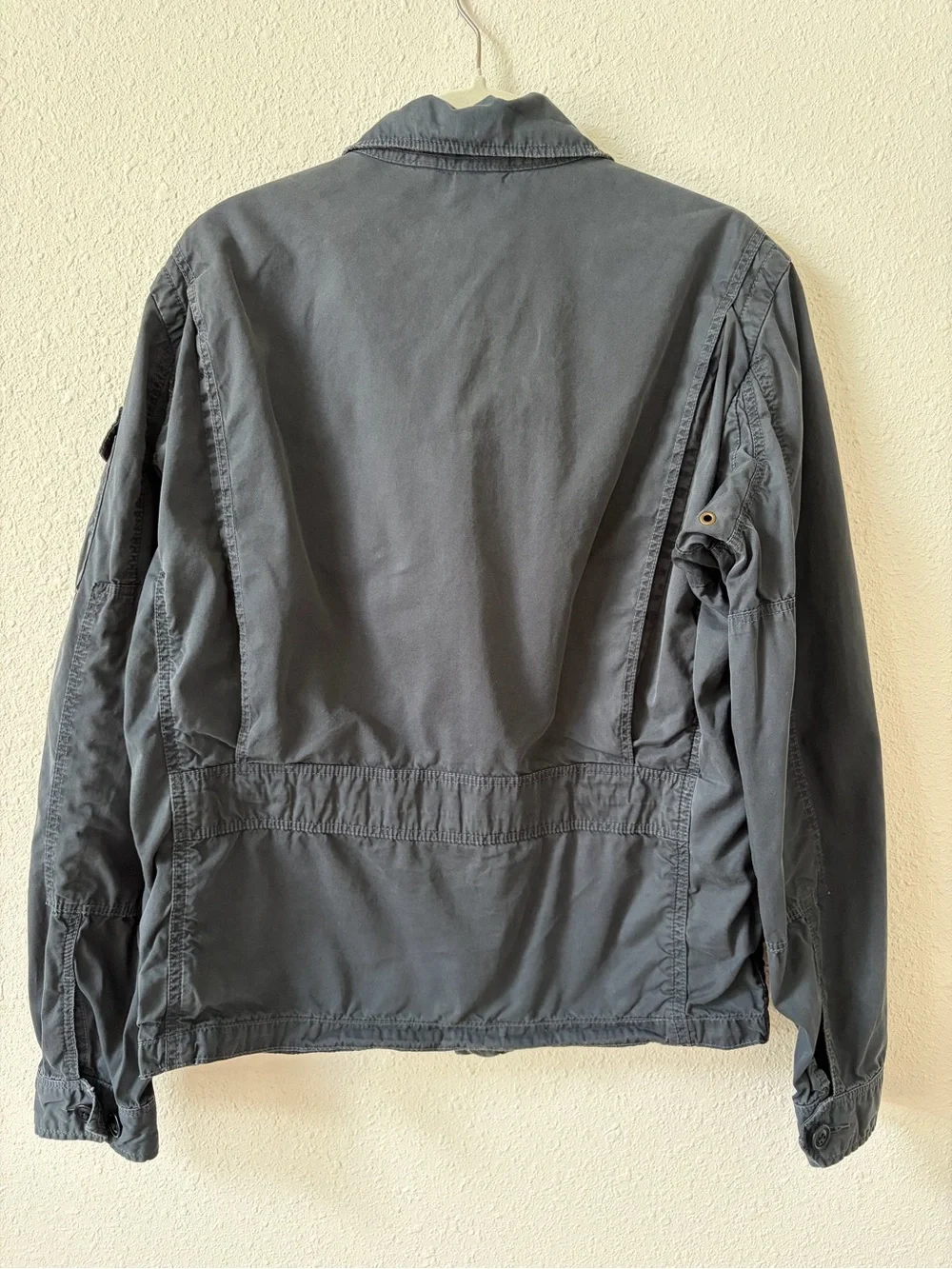 J Crew A/22 M-65 Jacket Mens Small Blue G38 Military Grade Utility Field Coat